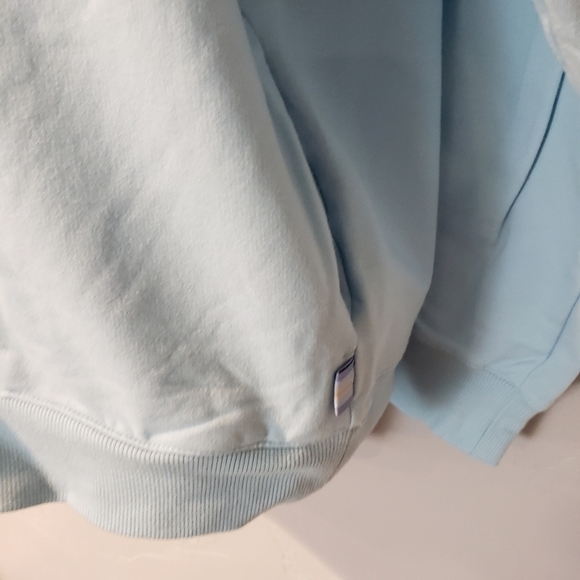 Fila Baby Blue Long Sleeve Pullover Sweatshirt Women's Large Pockets Athleisure - Picture 8 of 9